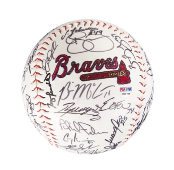 2013 Atlanta Braves Large Team Signed Baseball